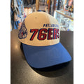 Philadelphia 76ers Snapback Hat Cream Blue NBA Basketball Cap Embroidered Logo