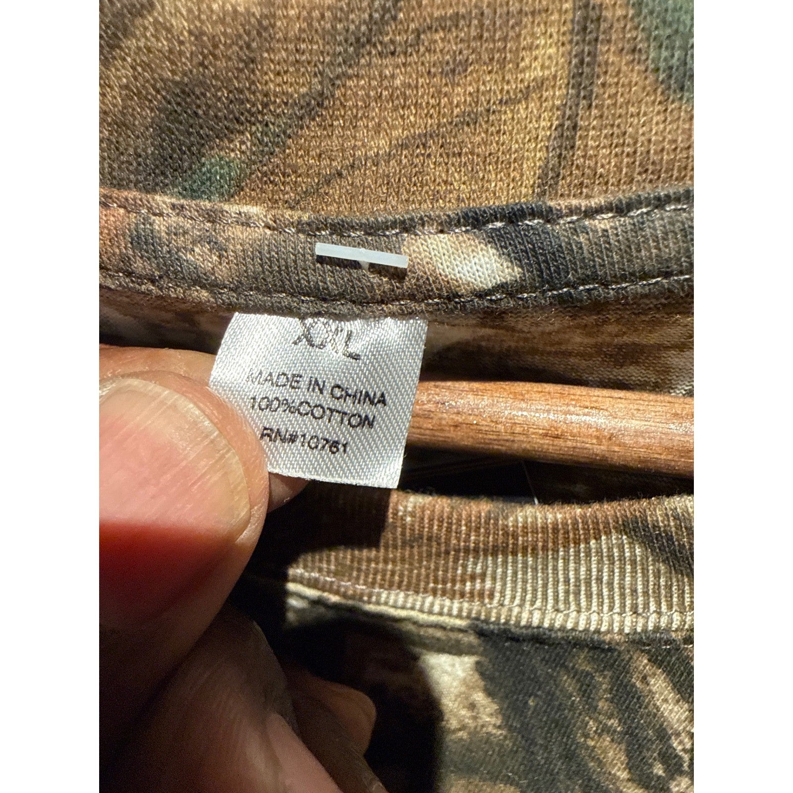 Realtree Camo Pocket T-Shirt Mens 2XL Brown Hardwood Timber Hunting Tee New