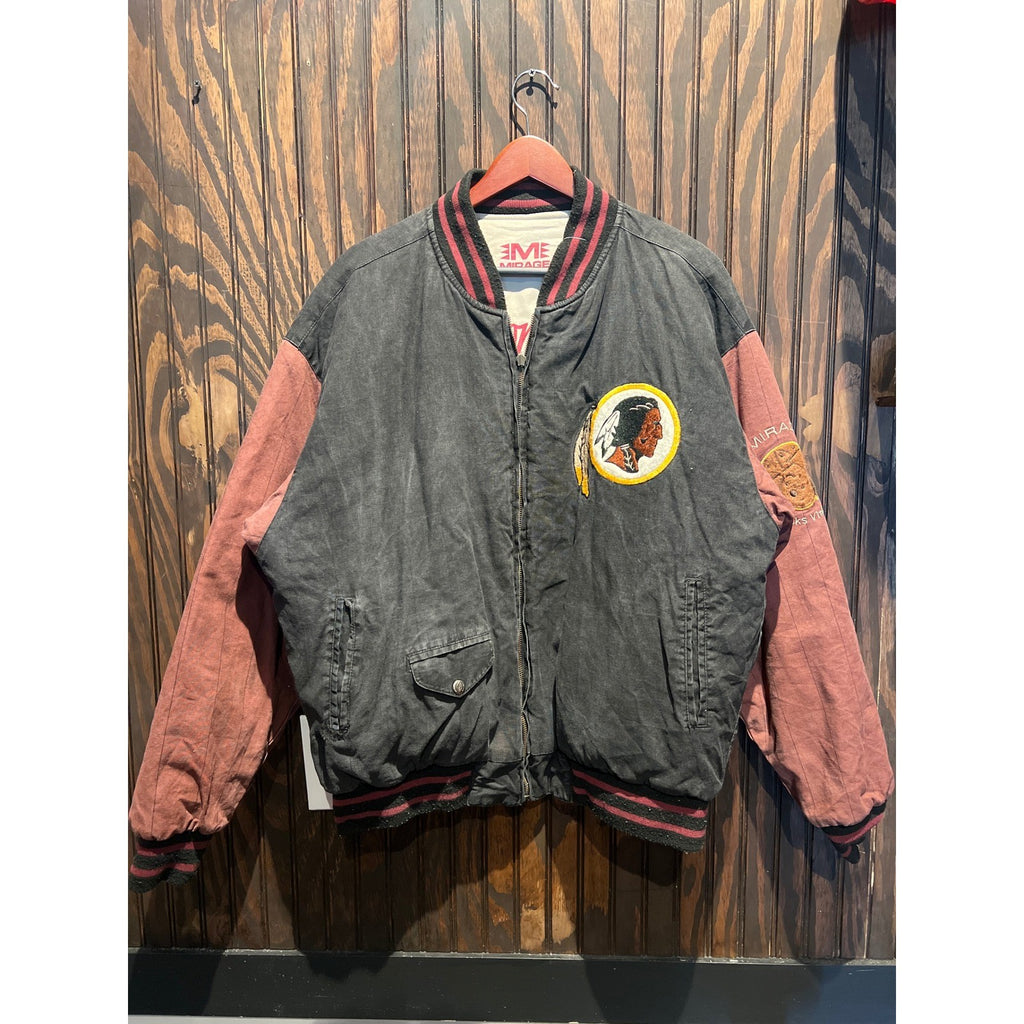 Vintage Mirage Washington Redskins Reversible Jacket Large NFL Throwbacks 82 87