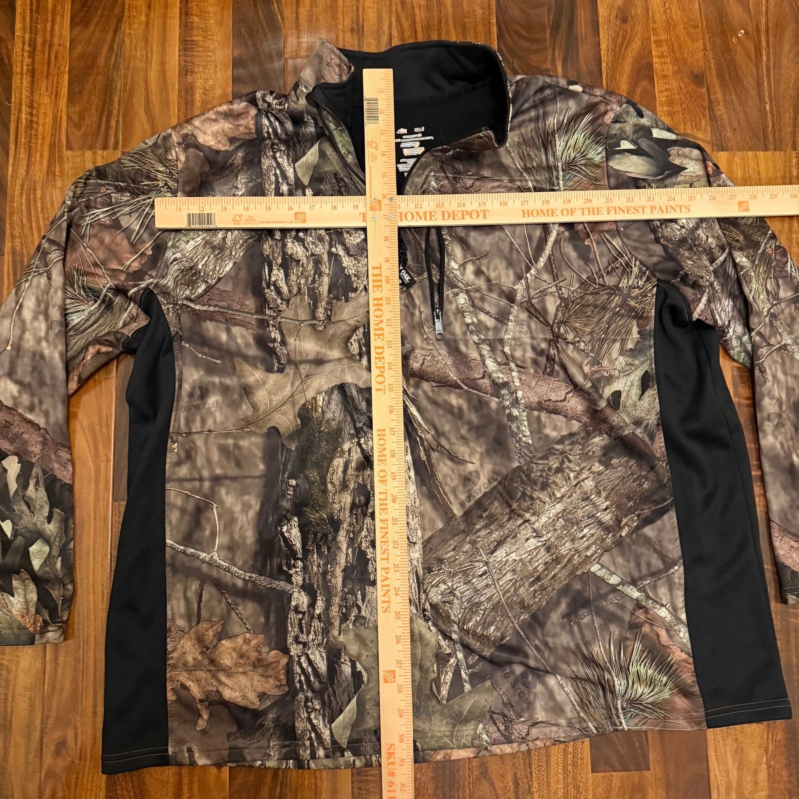 Mossy Oak Mens Break-Up Country Camo Quarter Zip Pullover Jacket XL 1/4 Zip