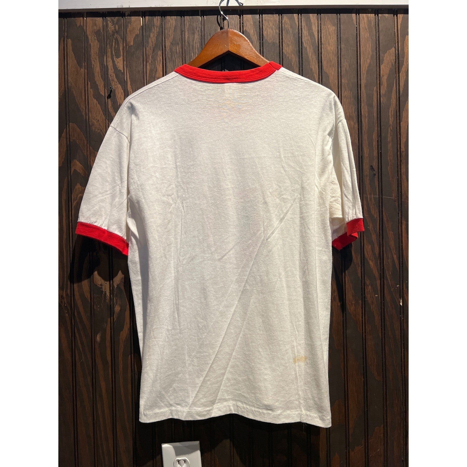 Vintage Jerzees Russell 86th Division Blackhawks Ringer T-Shirt XL White Red USA