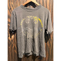 Vintage Batman Distressed Thrashed Graphic T-Shirt Gray Small 22x24