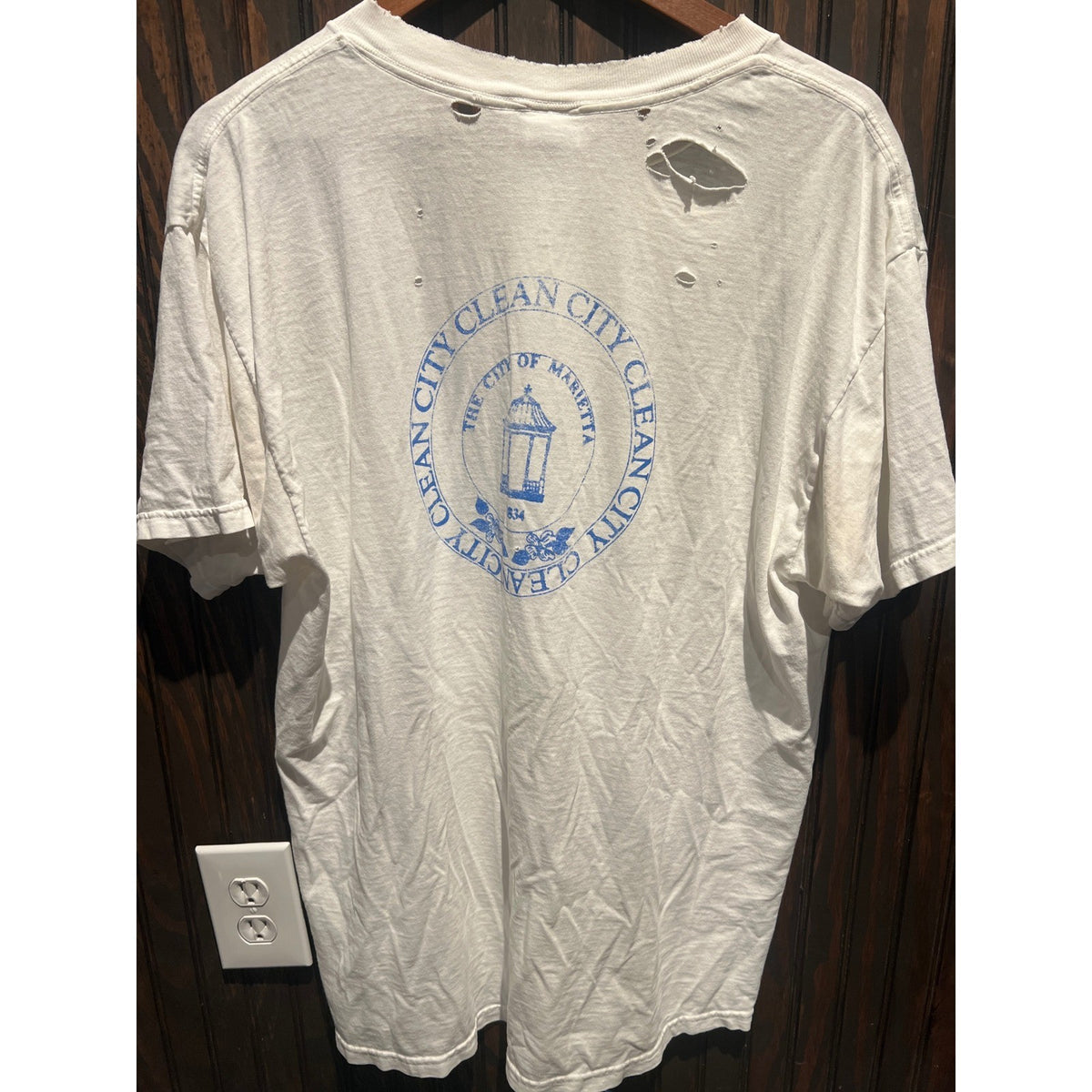 Vintage Fruit of the Loom Great American Cleanup Georgia T-Shirt White m