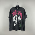 Stussy Death Row Records T-Shirt Mens XL Black Snoop Dogg Tupac Dre Made in USA