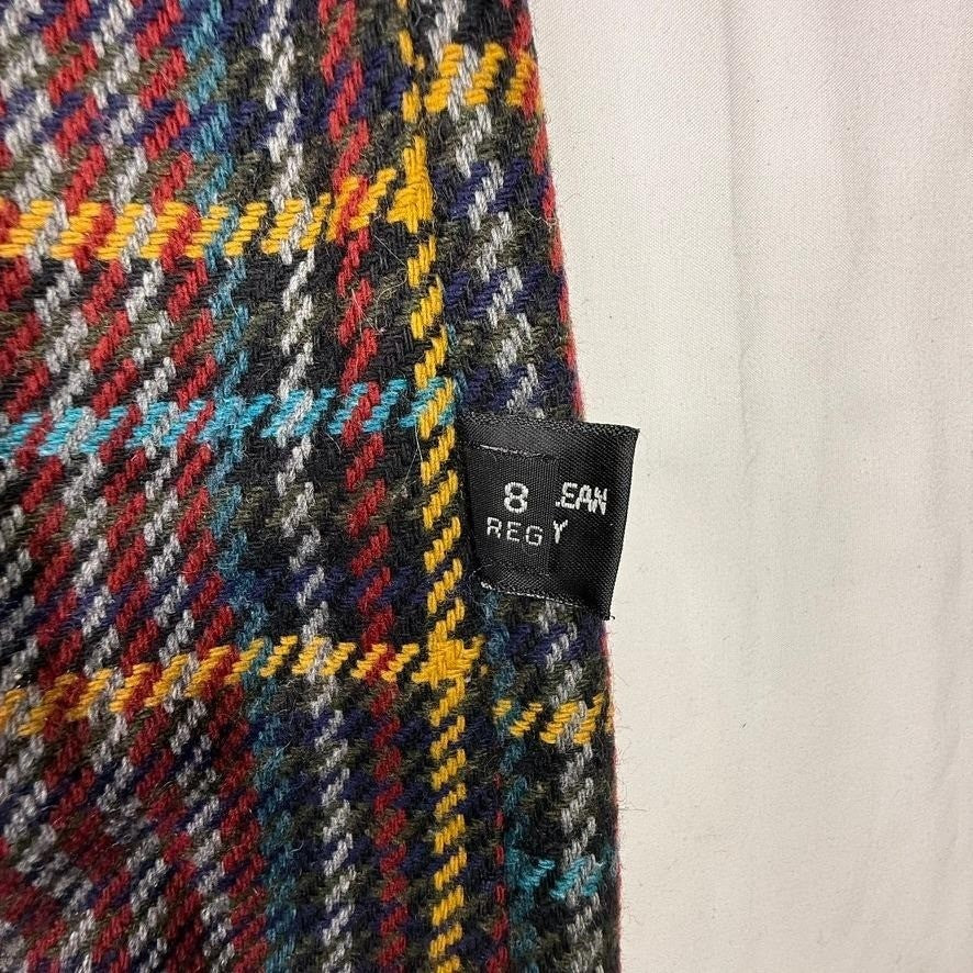 London Fog Vintage Plaid Blazer Jacket Black Sleeve Women Size M