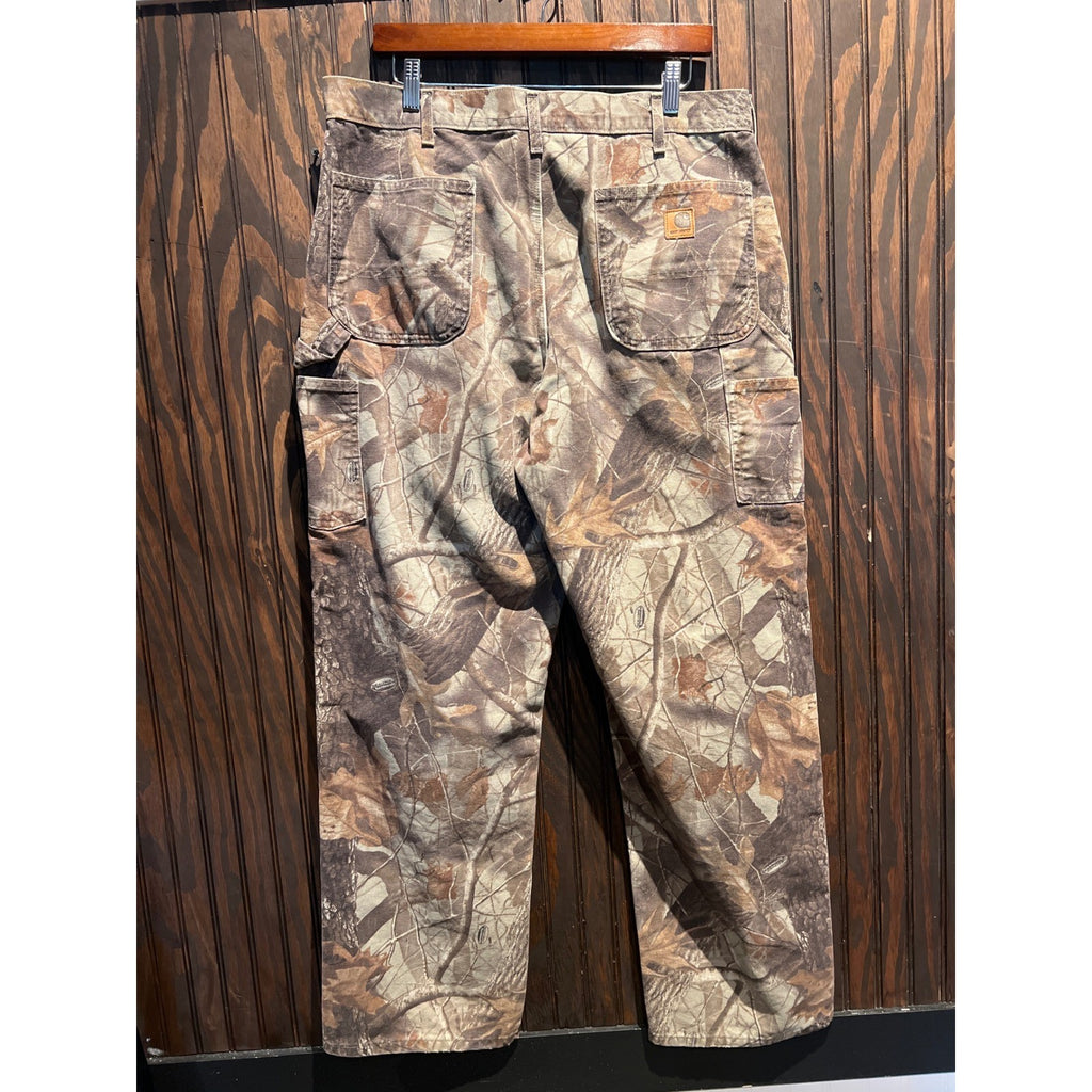 Carhartt B158 CMO Mens RealTree Camo Dungaree Fit Canvas Carpenter Pants 38x32