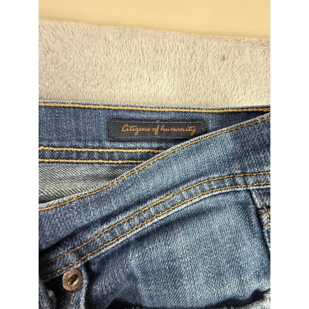 Citizens of Humanity Ingrid 002 Low Waist Flare Jeans Blue Stretch Size 29 USA