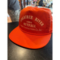 Vintage 1994 Apalachee River Outfall Construction Trucker Hat Orange Snapback