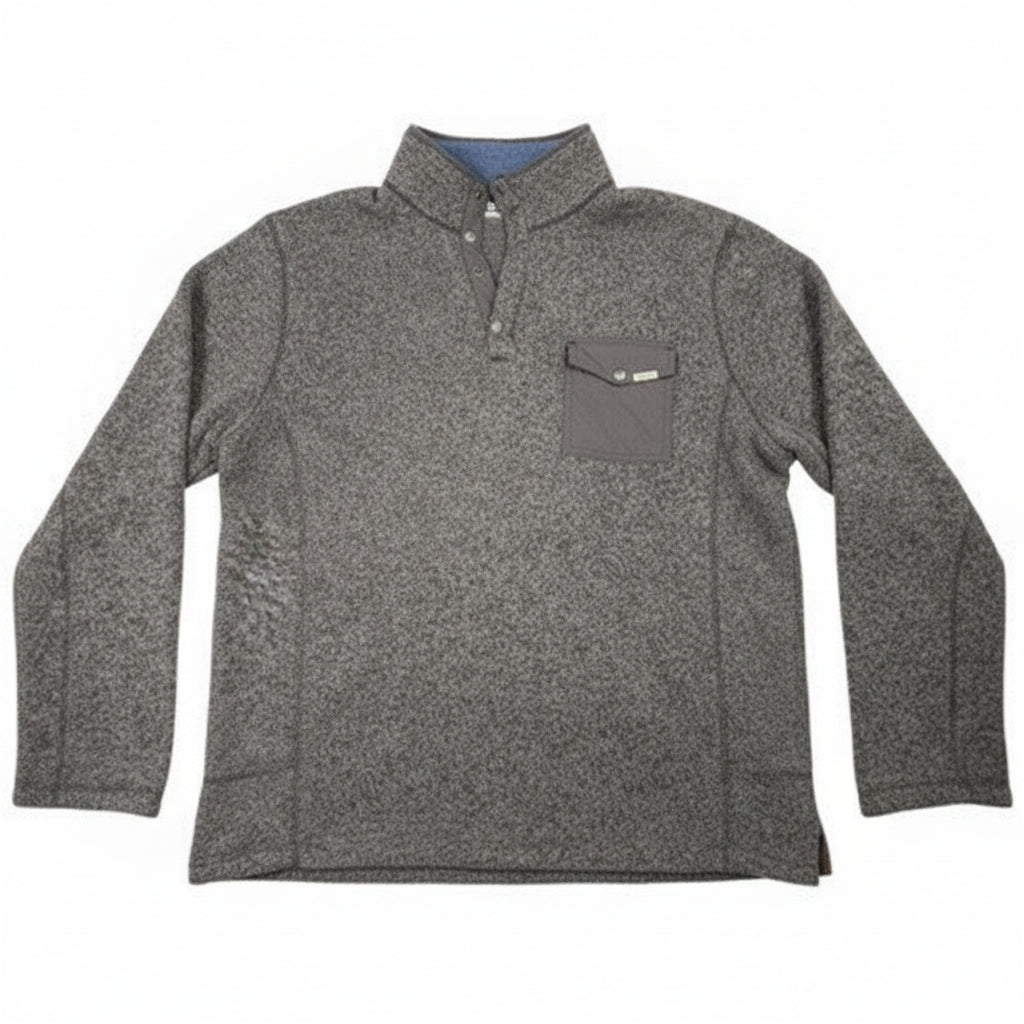 Woolrich Men's Heathered Gray Fleece 1/4 Zip Pullover Sweatshirt