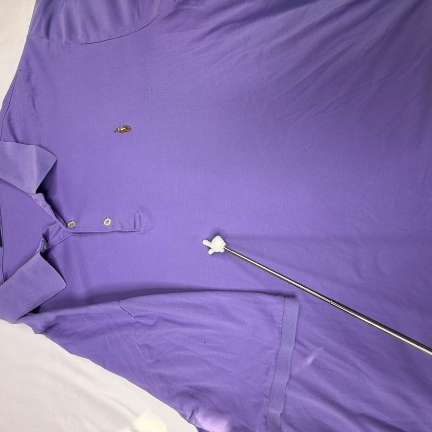 Polo Ralph Lauren Mens 2XL TALL Purple Short Sleeve Collared Polo Shirt