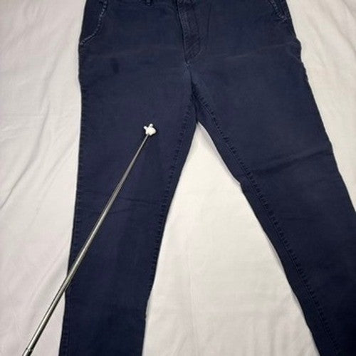Simply Styled by Sears Mens Navy Blue Chino Pants Size 36x32 Casual Flat Front