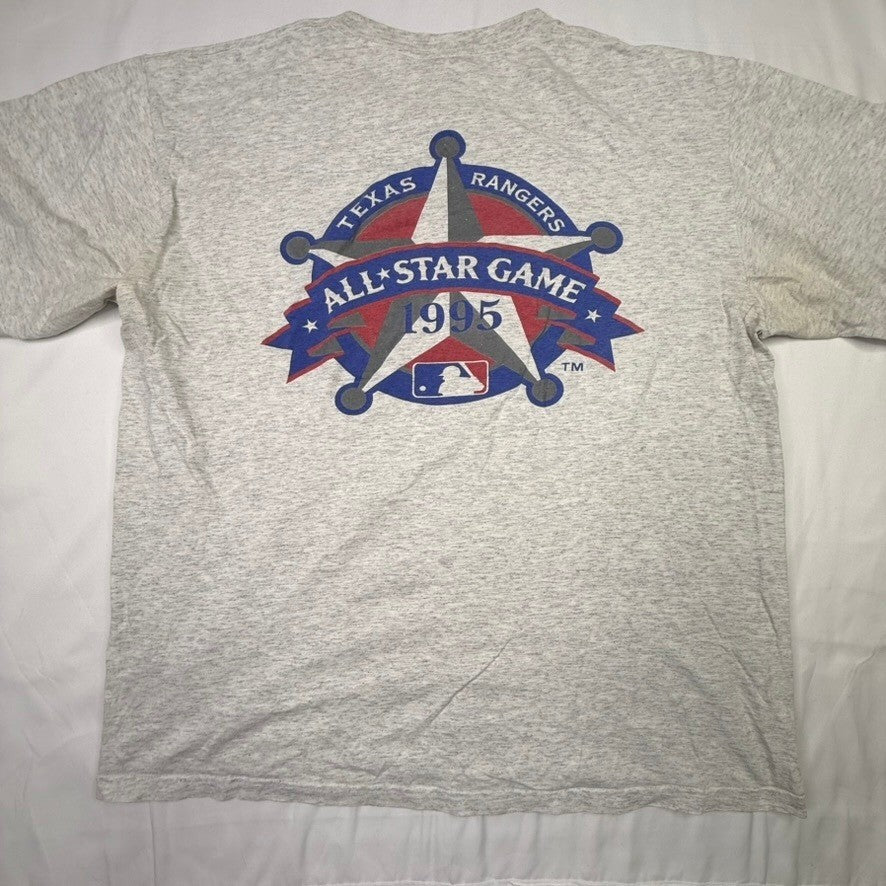 Reebok Texas Rangers Baseball All Star Game 1995 Graphic T Shirt XL
