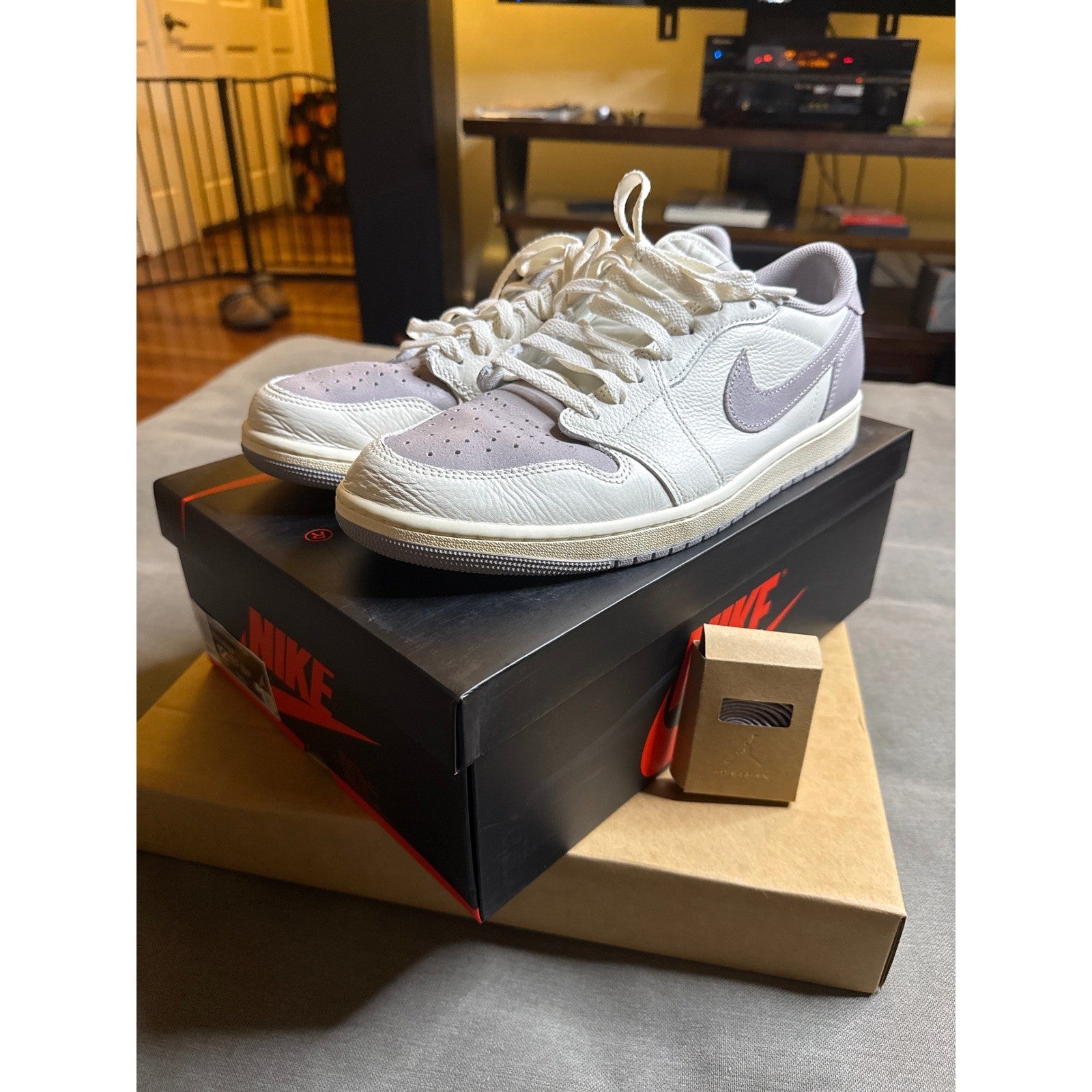 Air Jordan 1 Low OG Atmosphere Grey White Sail CZ0790-101 Mens Shoes New