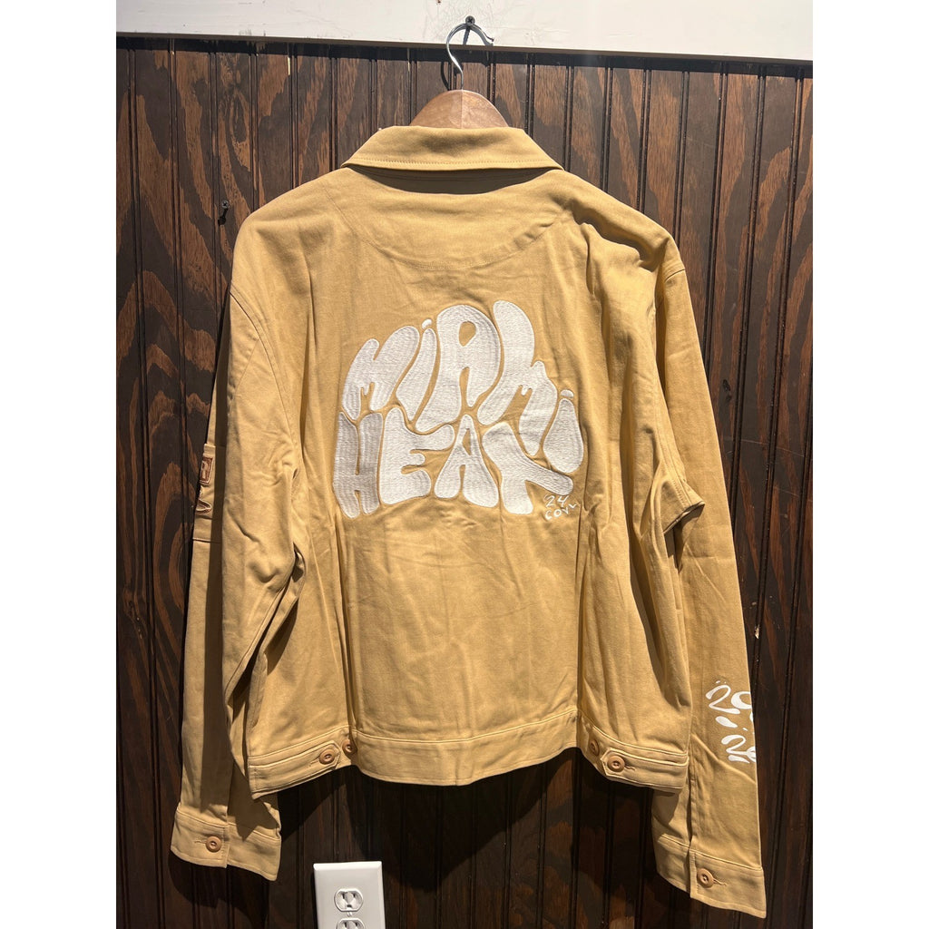 Bleacher Report NBA The Residency 2024 Tan Workwear Zip Jacket Mens XL 23x13