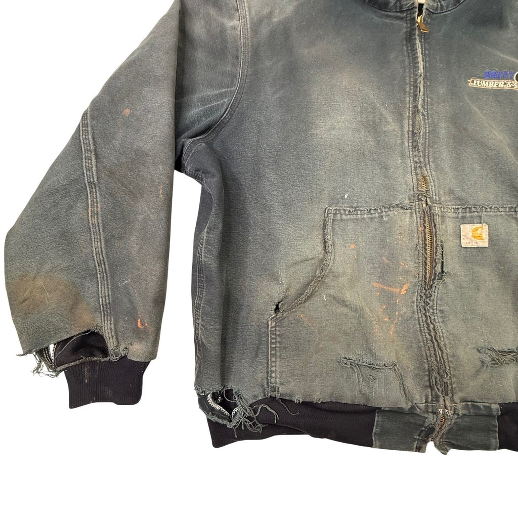 Carhartt Men's Washed Duck Arctic Quilt Lined Hooded Jacket Lined Full Zip 2XL