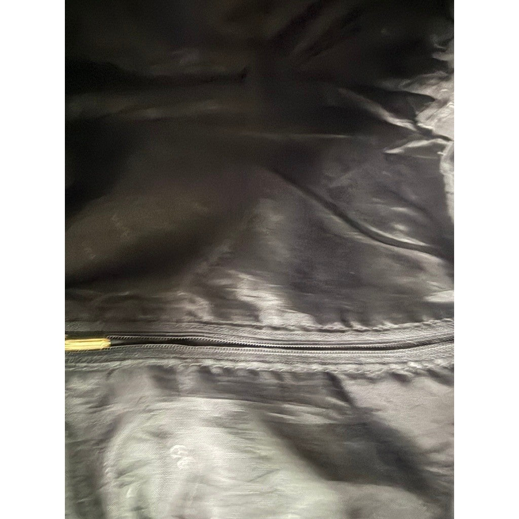 Versace Black Faux Leather Tote Bag Gold Medusa Logo Chain Strap