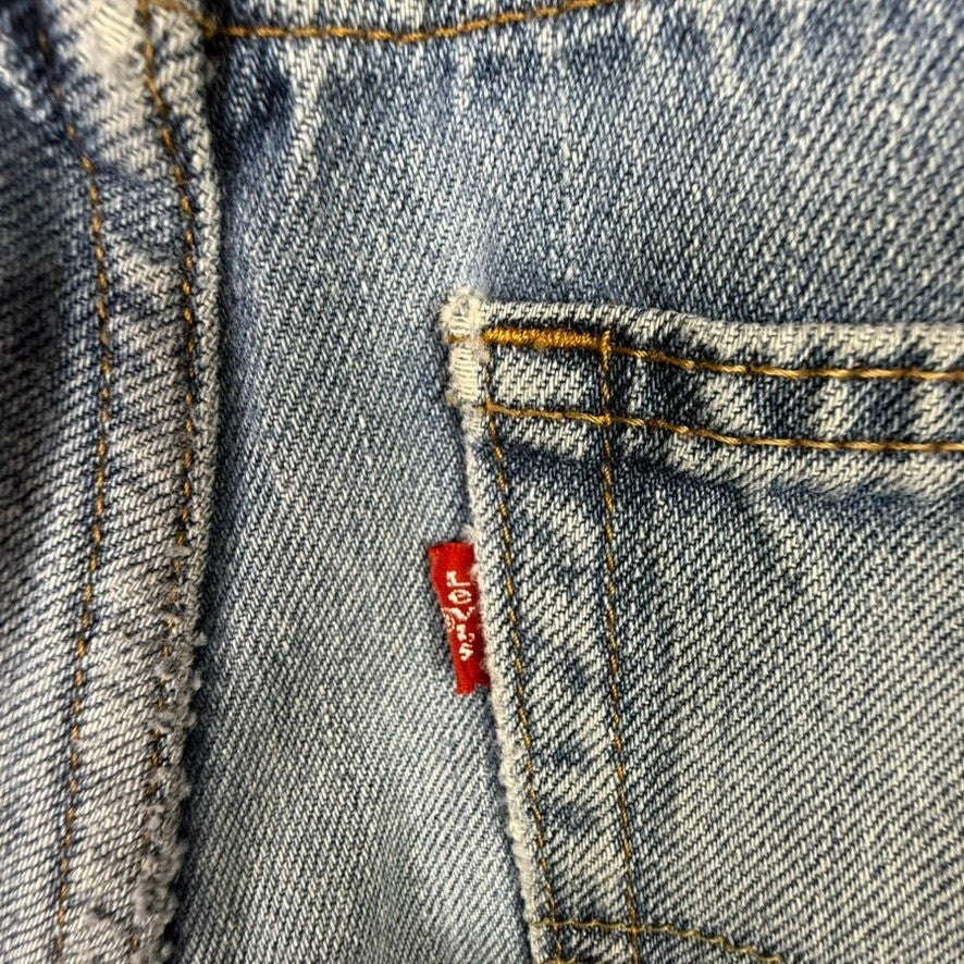 Levi Strauss 505 Straight Fit Light Wash Jeans Mens Size 32x30 Paint Splatter