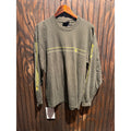 Quiksilver Mens Long Sleeve Graphic T-Shirt Olive Green Yellow Large Surf Skate