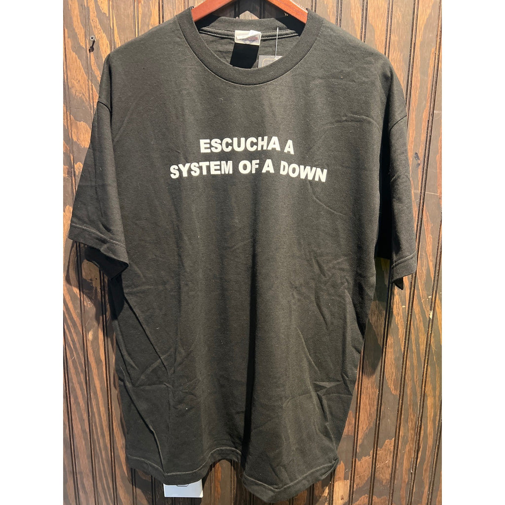 System of a Down Escucha A System of a Down Black Graphic Band Tee Shirt