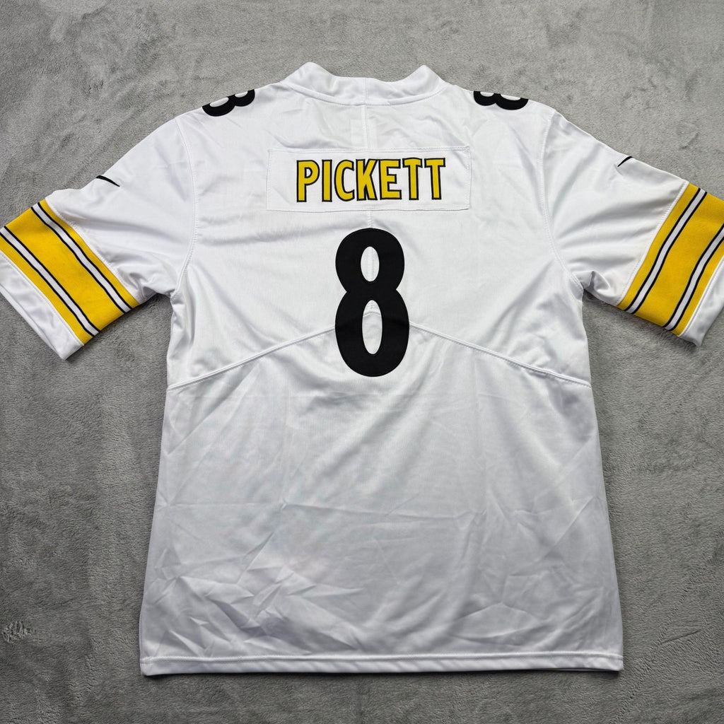 Pittsburgh Steelers White Nike NFL Football Jersey Number 8 Pickett Men's Large