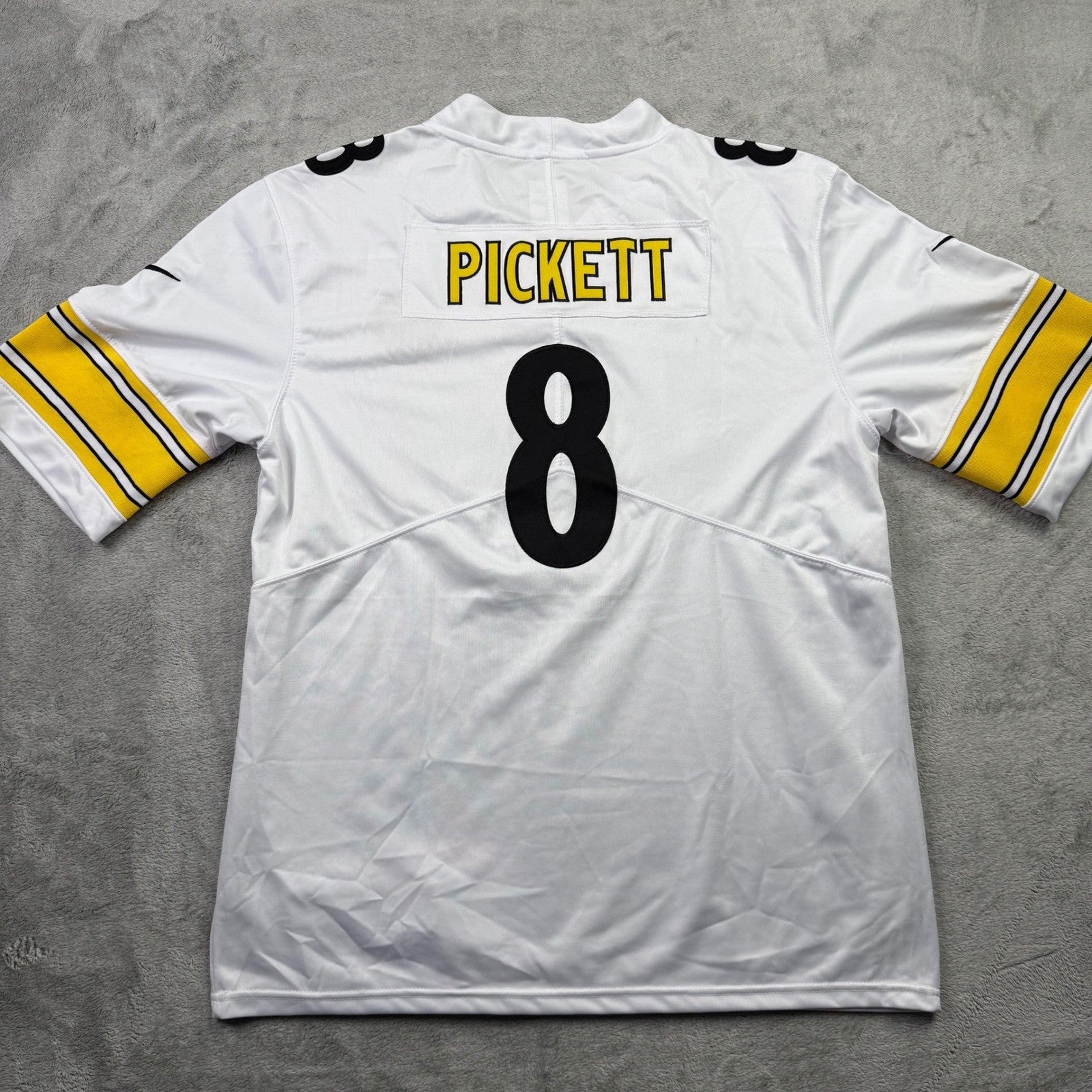Pittsburgh Steelers White Nike NFL Football Jersey Number 8 Pickett Men's Large