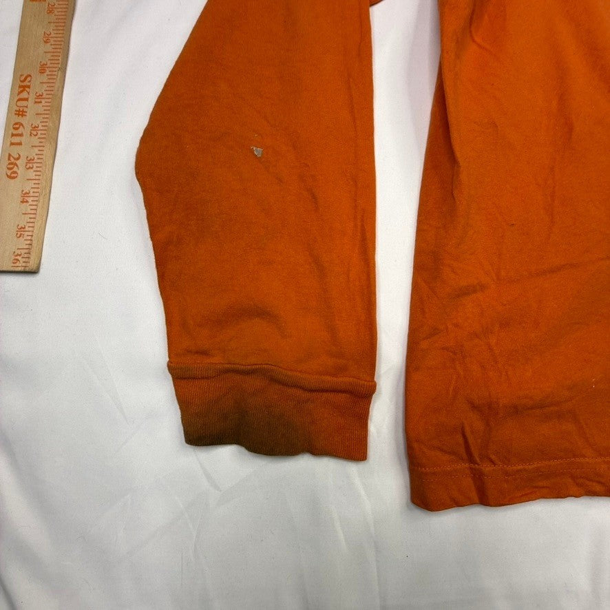 Tommy Jeans Orange Long Sleeve Graphic T Shirt Men's L G G