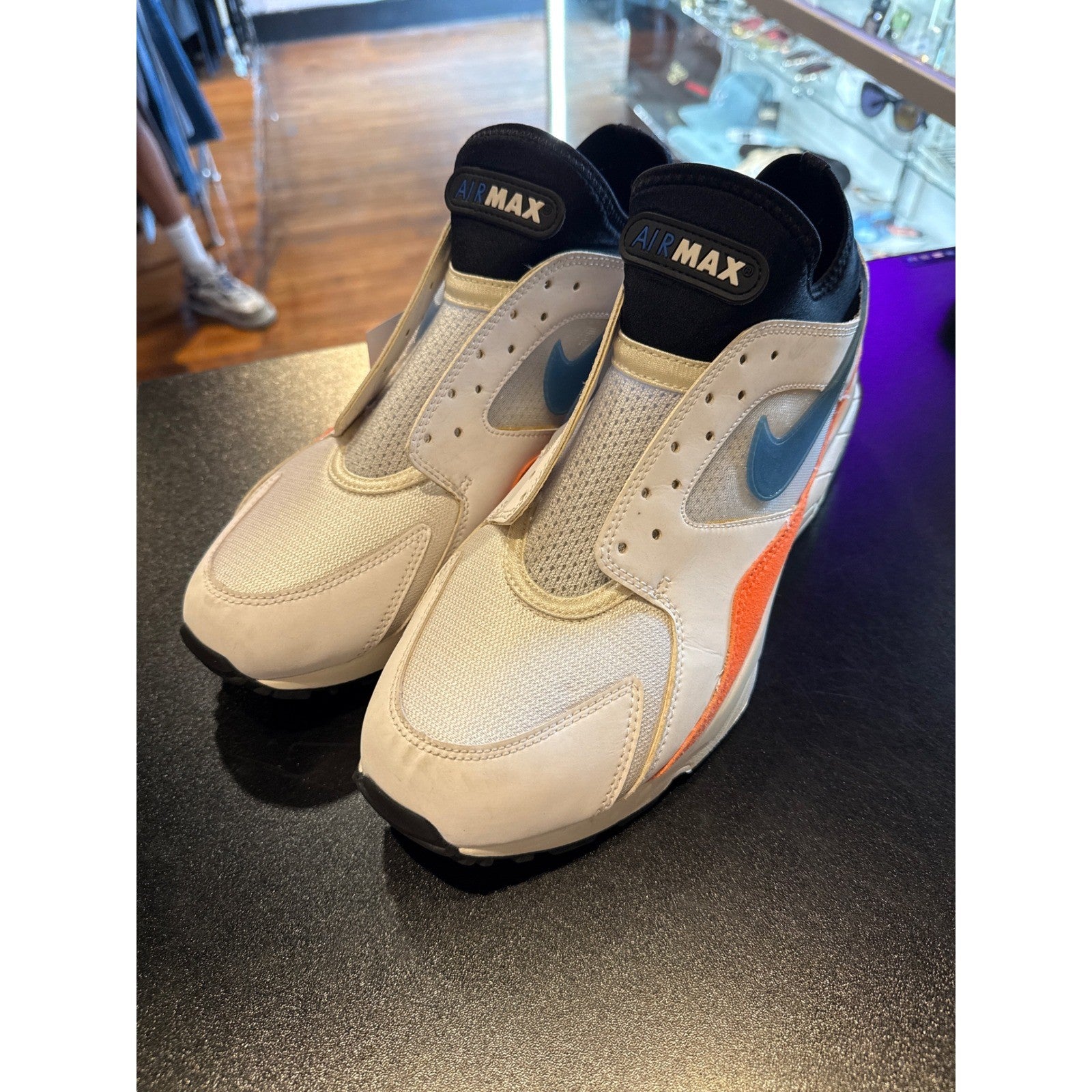 Nike Air Max 93 Nebula w/box Blue Total Orange Mens 11.5 White Sneakers 306551