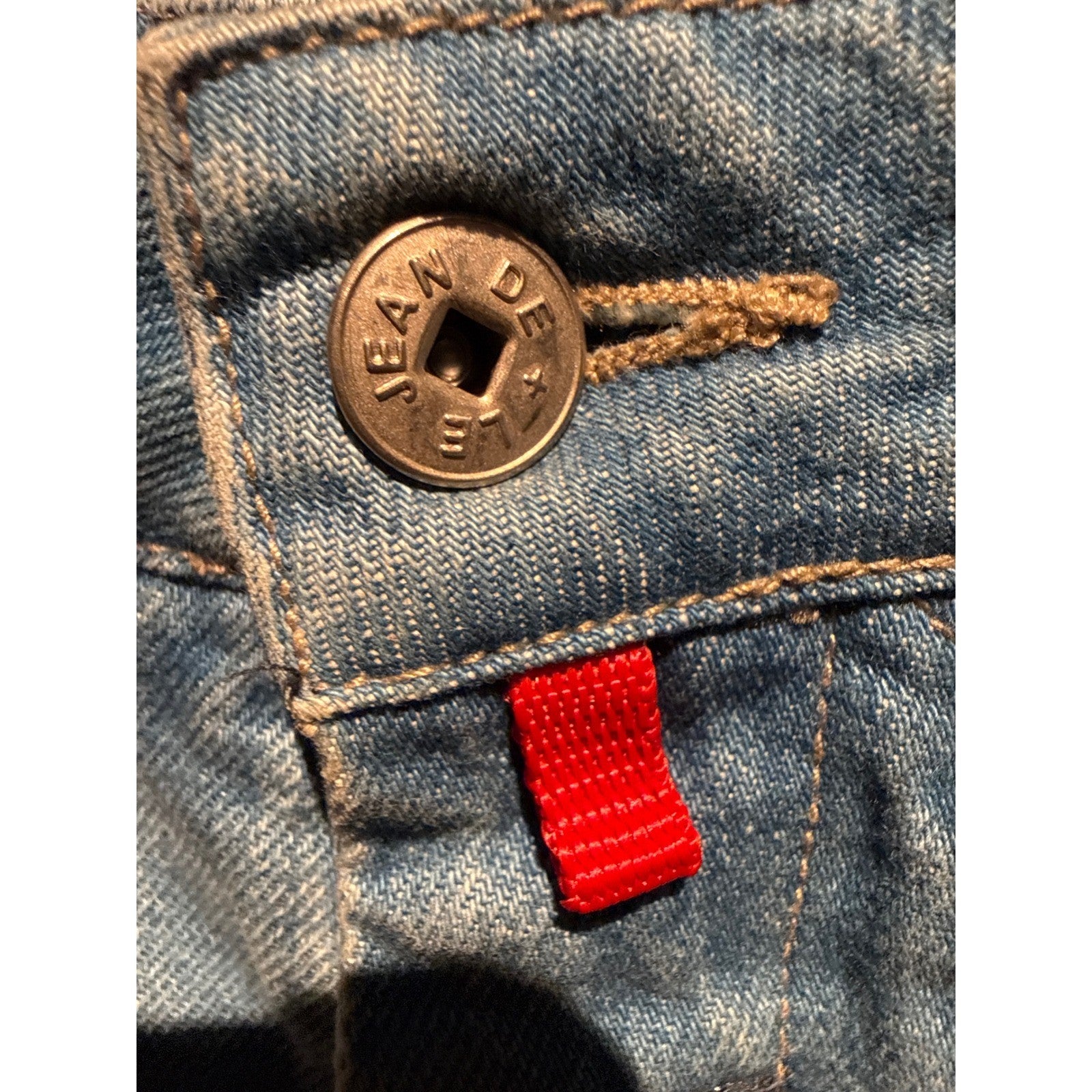 Marithe Francois Girbaud Mens 32 Blue Denim Shorts Red Side Stripe Vintage Y2K