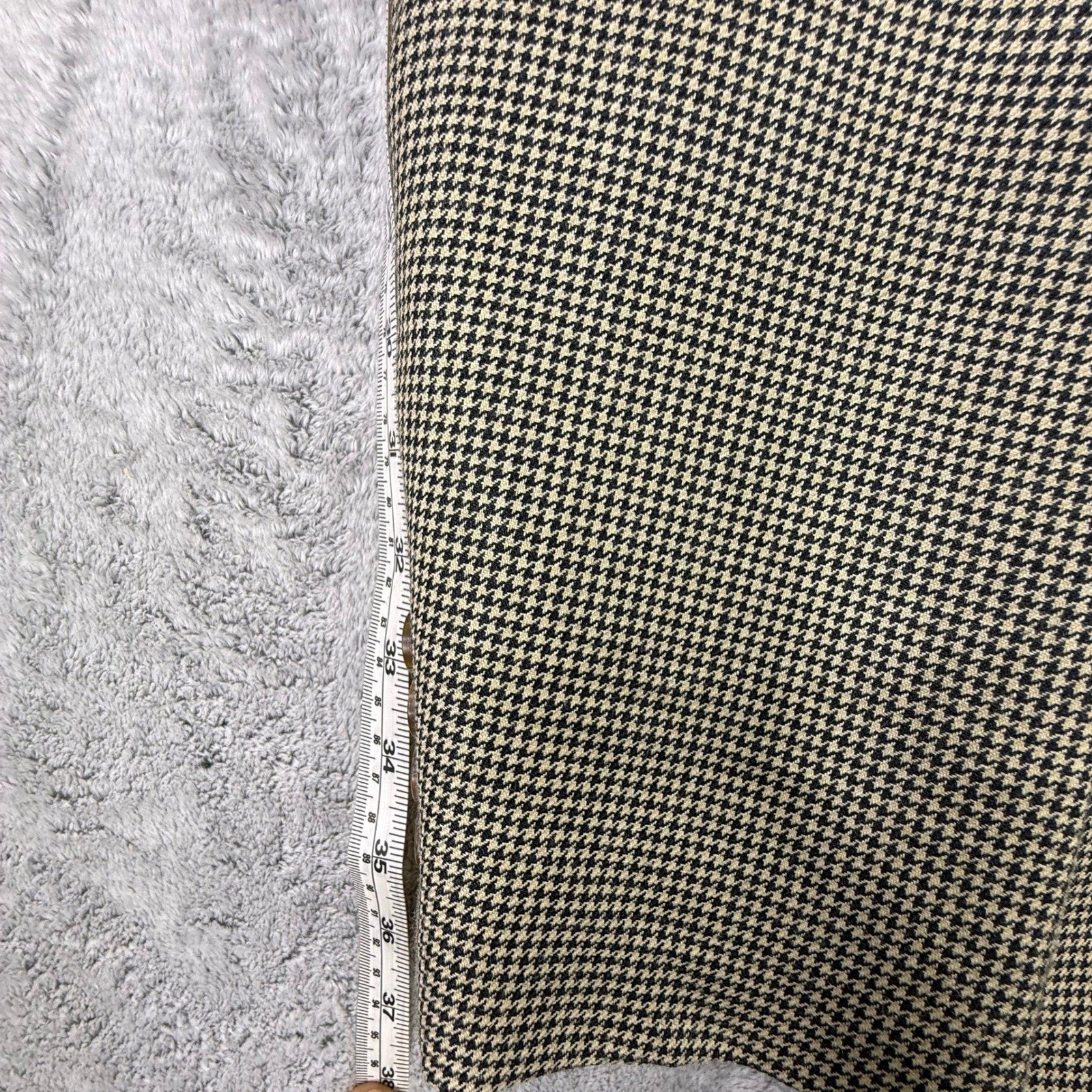 Lauren Ralph Lauren Mens Silk Wool Houndstooth 3 Button Blazer Sport Coat Tan48R