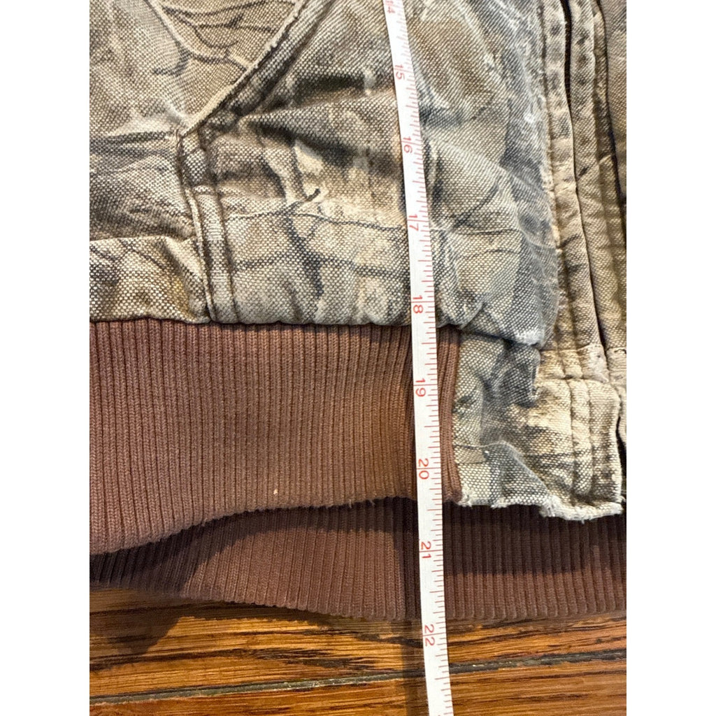 Carhartt Realtree Xtra Camo Hooded Active Jacket Brown Canvas Work Coat Mens M