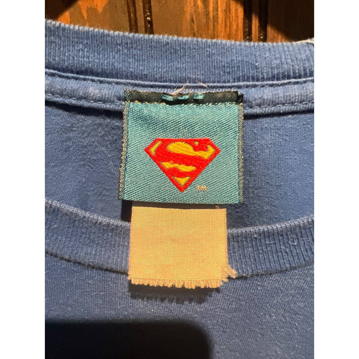 Vintage Superman DC Comics Graphic T-Shirt Blue Mens XL 23x29
