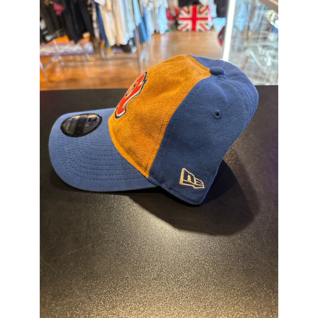 New Era 9TWENTY Atlanta Braves Adjustable Hat Blue Gold Suede MLB Baseball Cap