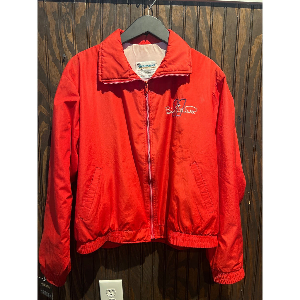 Vintage Motorsport Traditions Bill Elliott NASCAR Racing Jacket Red Windbreaker
