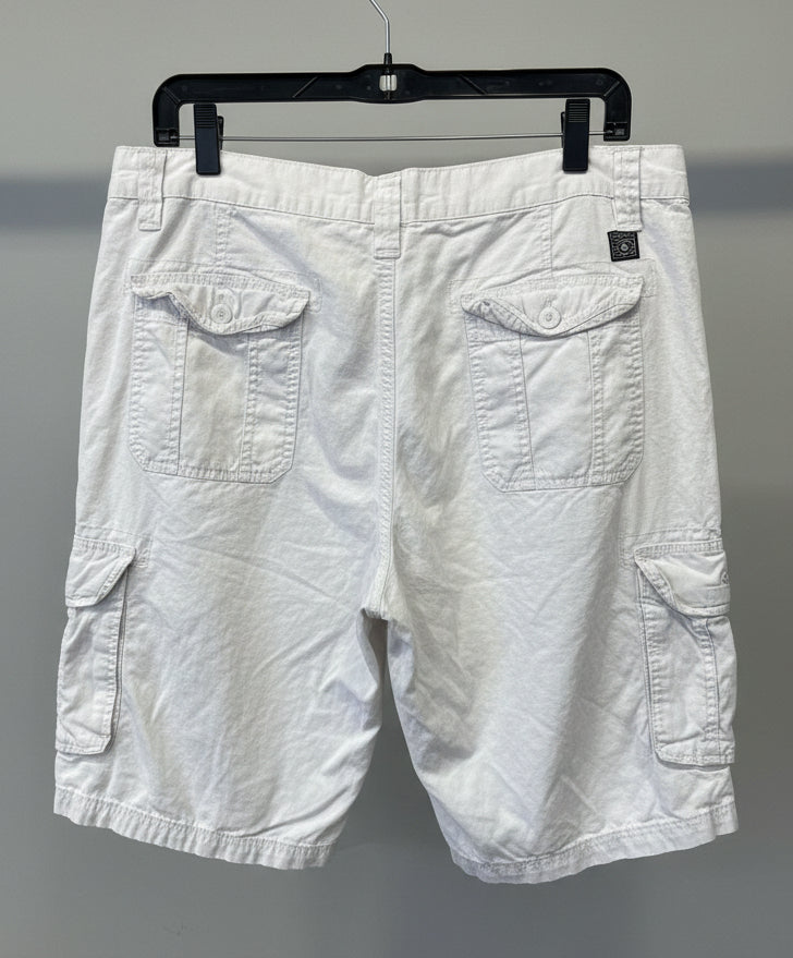 Southpole Mens White Ripstop Cargo Shorts NWT Streetwear Y2K Utility Size 36