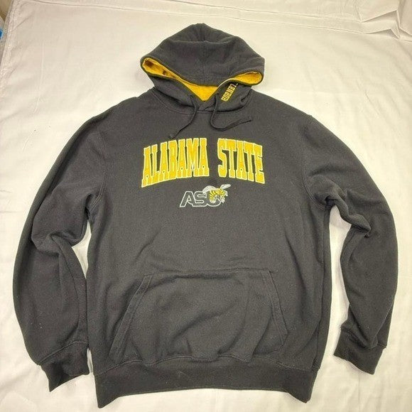 Colosseum Alabama State Hornets Black Yellow Hoodie Mens Size L NCAA