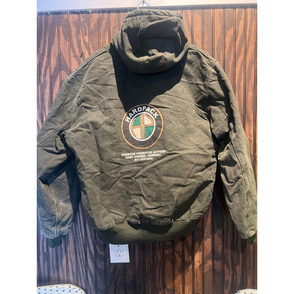 Carhartt J130 MOS Moss Green Active Jacket Quilted Flannel Lined Mens Large