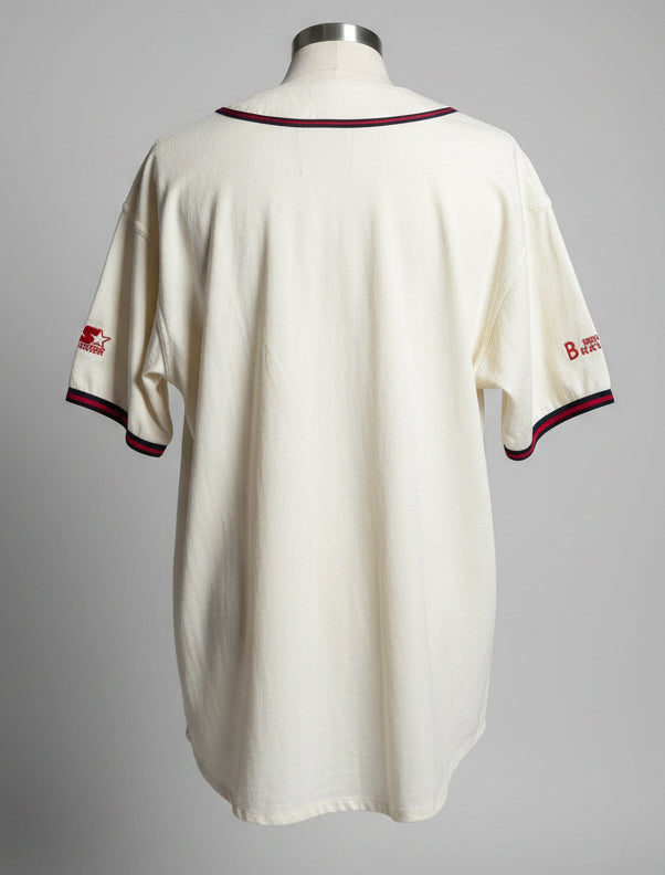Vintage Milwaukee Braves Starter Cooperstown Collection Jersey Cream Mens XL