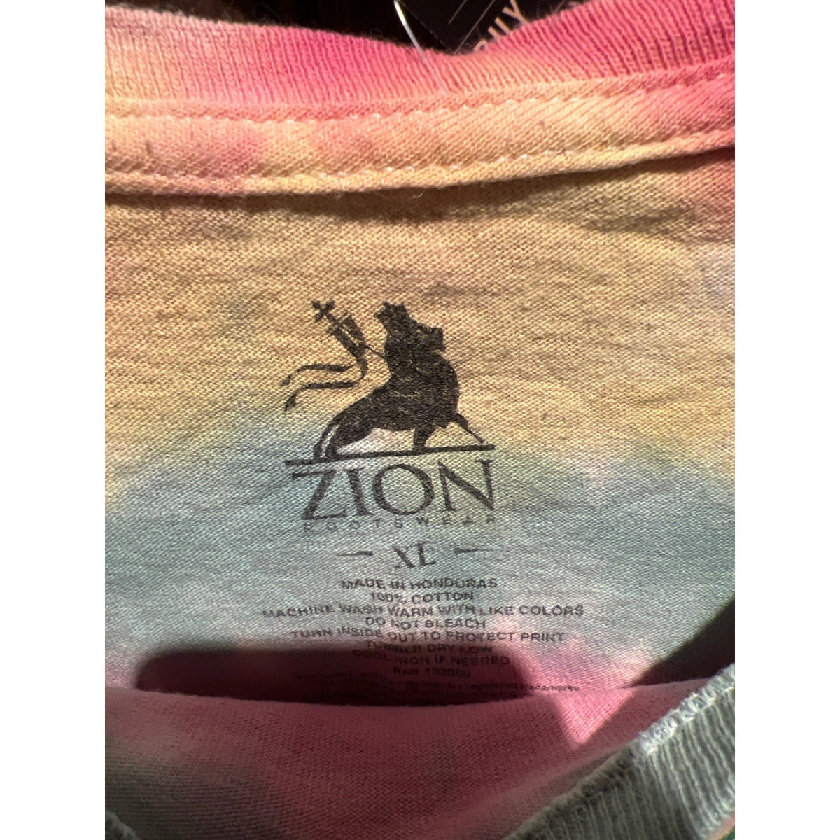 Bob Marley & The Wailers Exodus Tie Dye Graphic T-Shirt Pink Teal Yellow XL