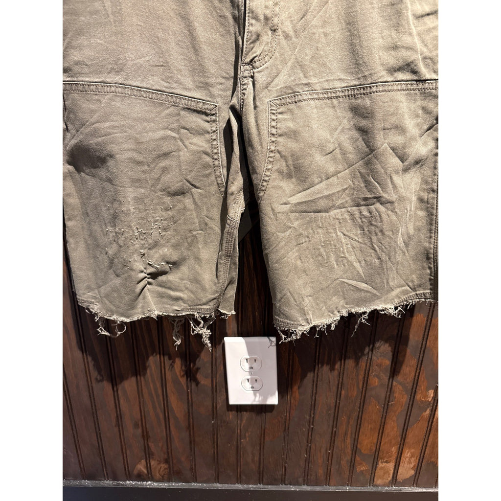 Carhartt Mens Relaxed Fit Double knee Canvas Cutoff Shorts Olive Green 34