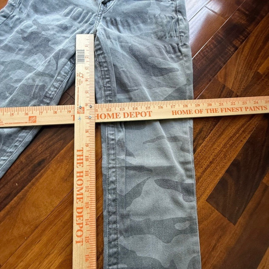 True Religion Mens Skinny Grey Camo Camouflage Jeans Flap Pocket Size 25