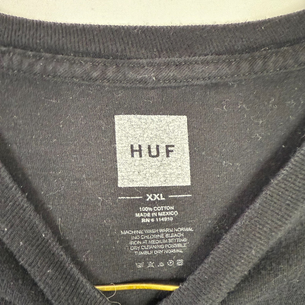 Huf Vintage black heavy T shirt black xxl