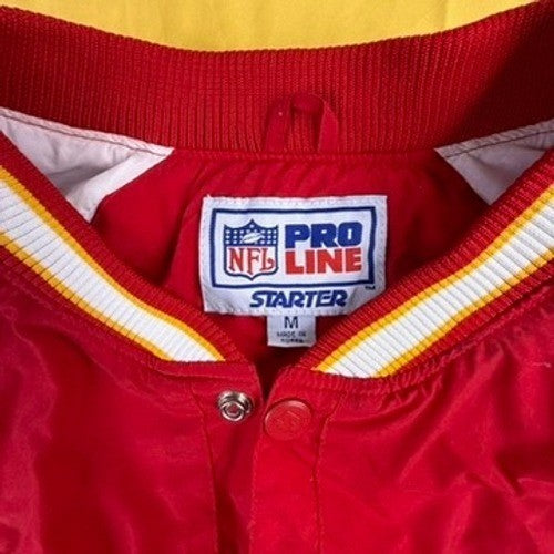 Vintage Starter NFL Pro Line Kansas City Chiefs Red Pullover Windbreaker Mens M