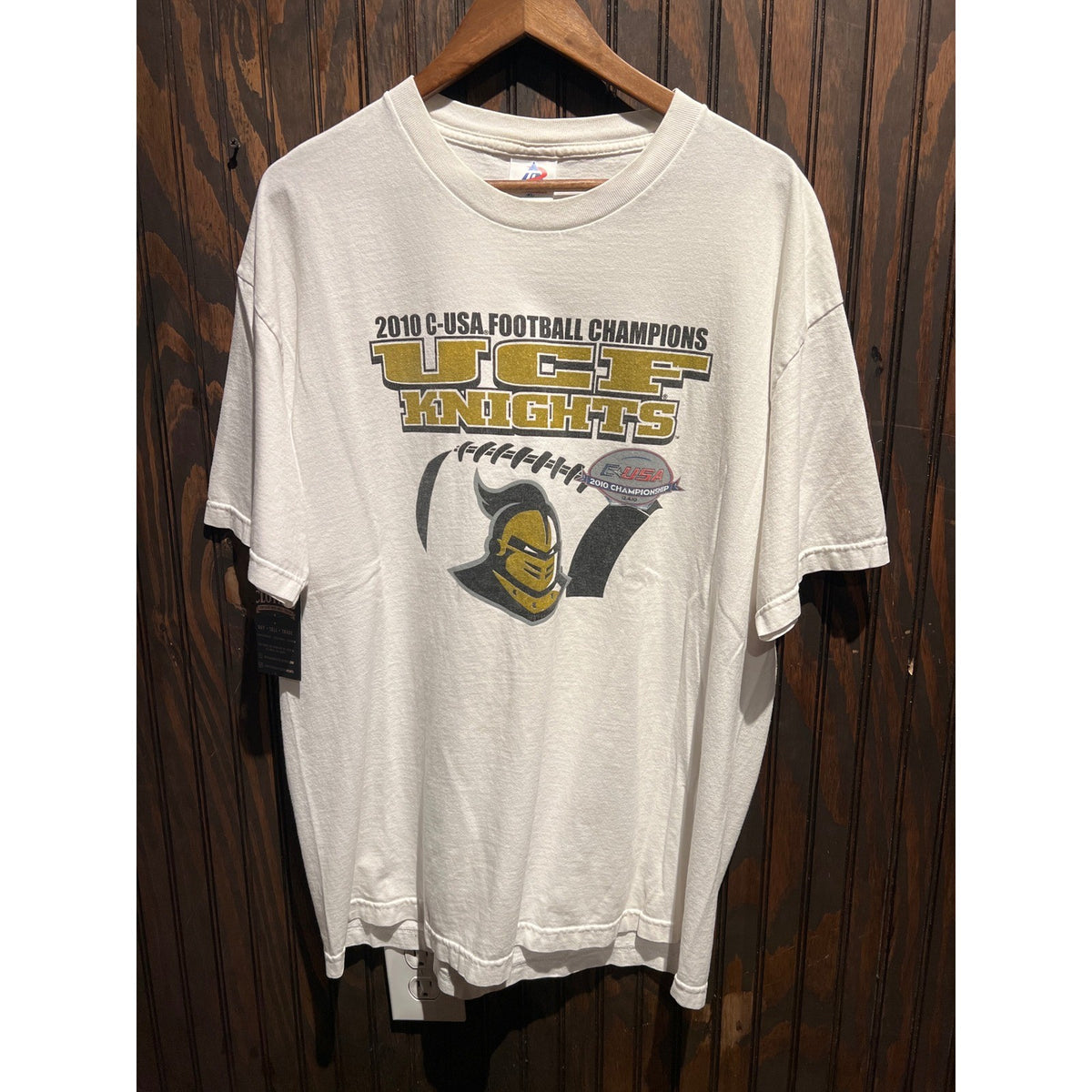 Vintage UCF Knights 2010 C-USA Football Champions T-Shirt White XL