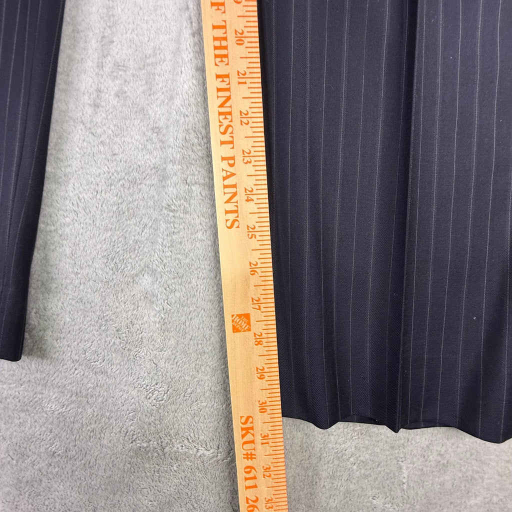 Z Zegna Mens Pinstripe Blazer Navy Blue Wool 2-Button Suit Jacket 50R 280CG4