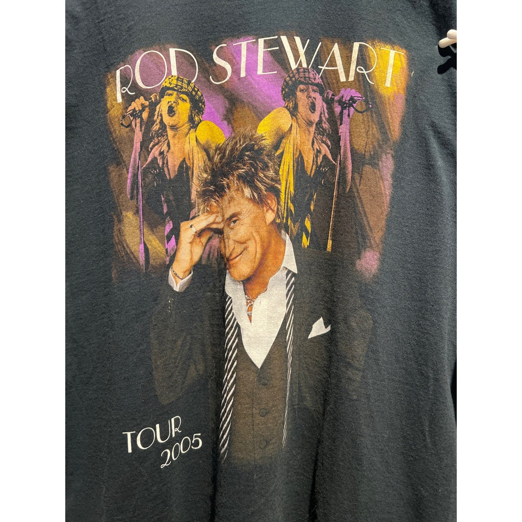 Rod Stewart 2005 Tour Tee Anvil Black Large Maggie May Great American Songbook