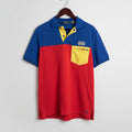Polo Ralph Lauren Classic Fit Colorblock Polo Shirt Red Blue Yellow Mens Medium