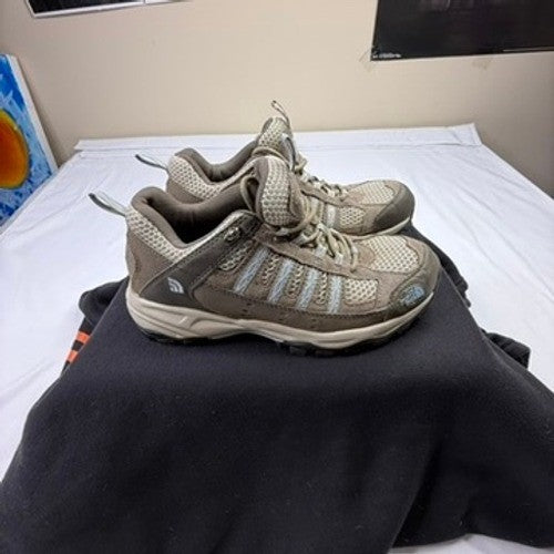The North Face Women's Hiking Shoes Tan Beige Lace Up Athletic Size 8.5