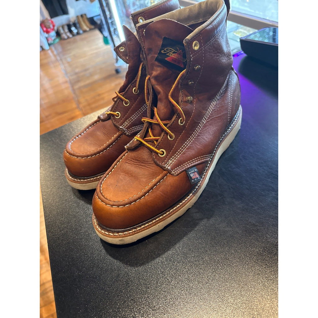 Thorogood American Heritage Tobacco Oil-Tanned Leather Moc Toe Work Boots 6in
