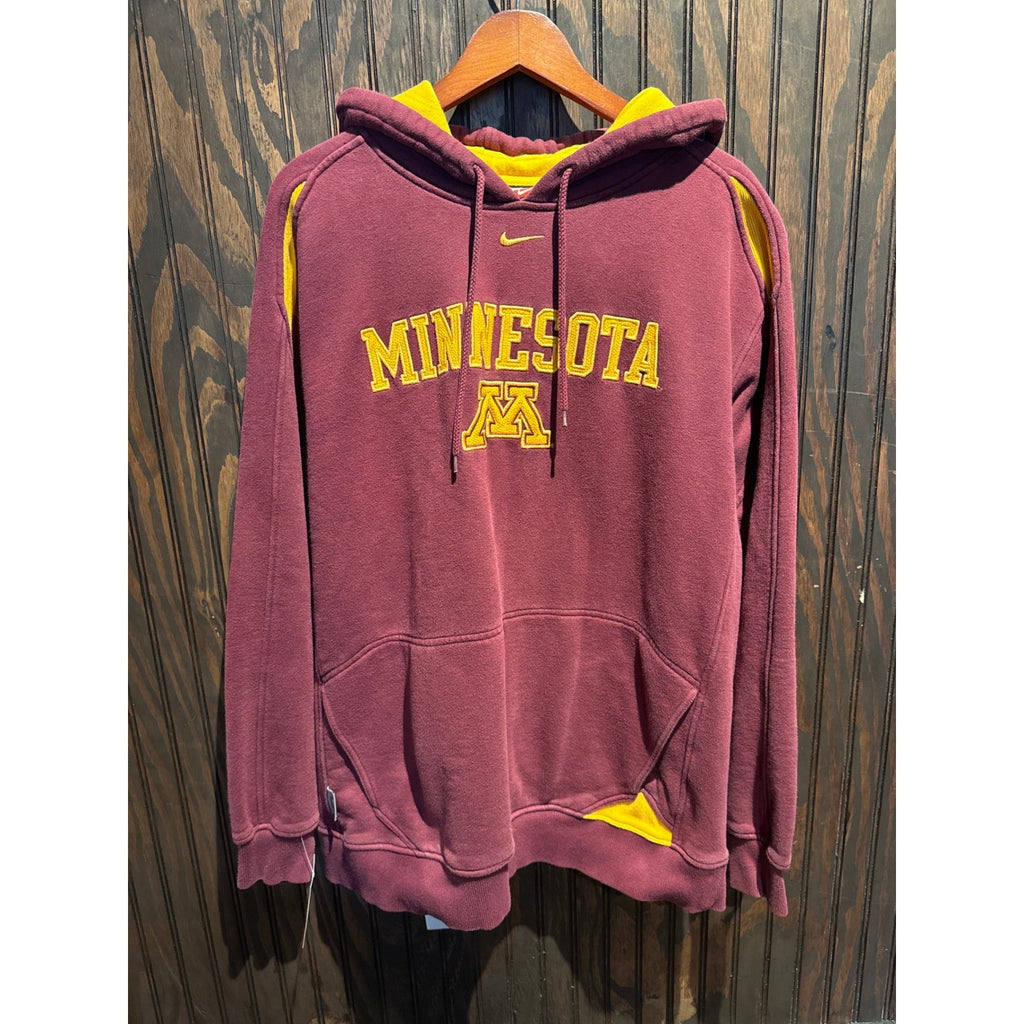 Nike Minnesota Golden Gophers Hoodie Maroon Gold Embroidered Center Swoosh XL