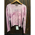 Harley-Davidson Pink Tie Dye Waffle Knit Winged Heart Long Sleeve Top Large